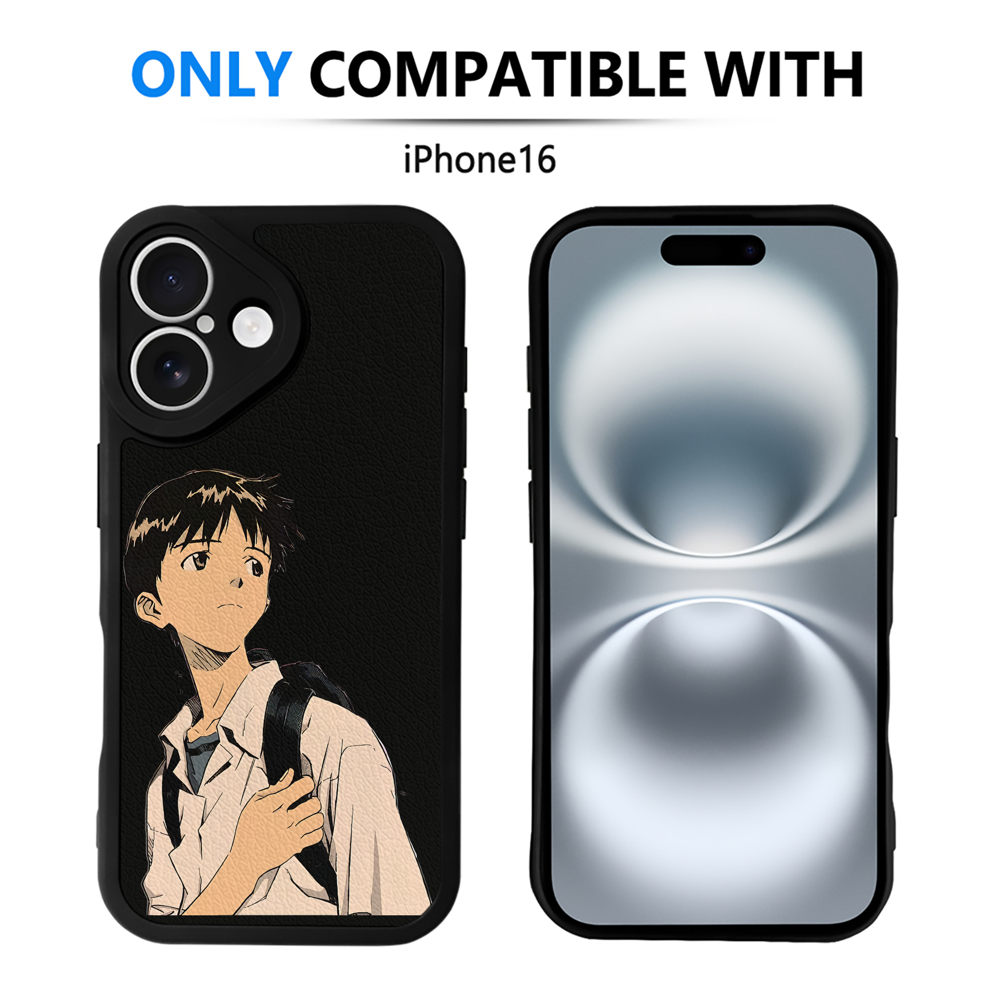 （画像用） EVA 新世紀エヴァンゲリオン 【iPhone 16シリーズ対応】シリコンスマホケース（レザー調） 材質：シリコン